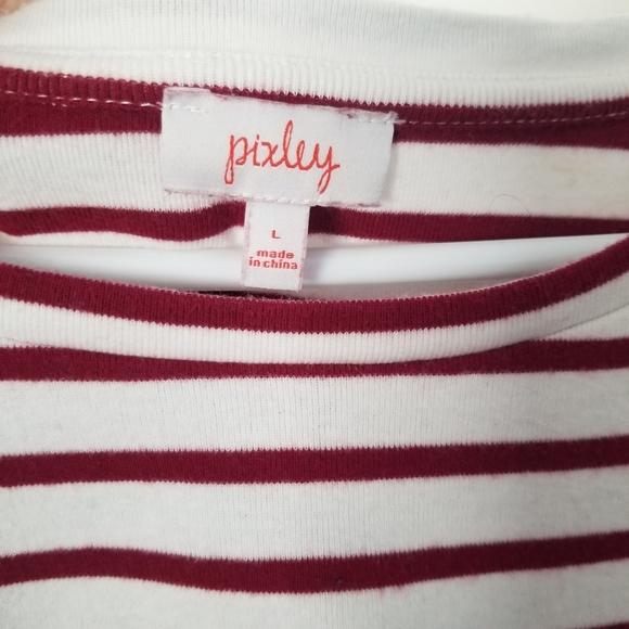 PIXLEY Greenich Striped Knit Top Size: L - Picture 4 of 6